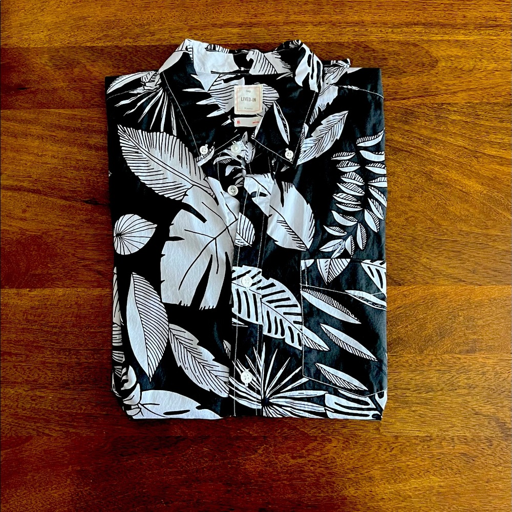 Gap Lived-In Hawaiian Shirt